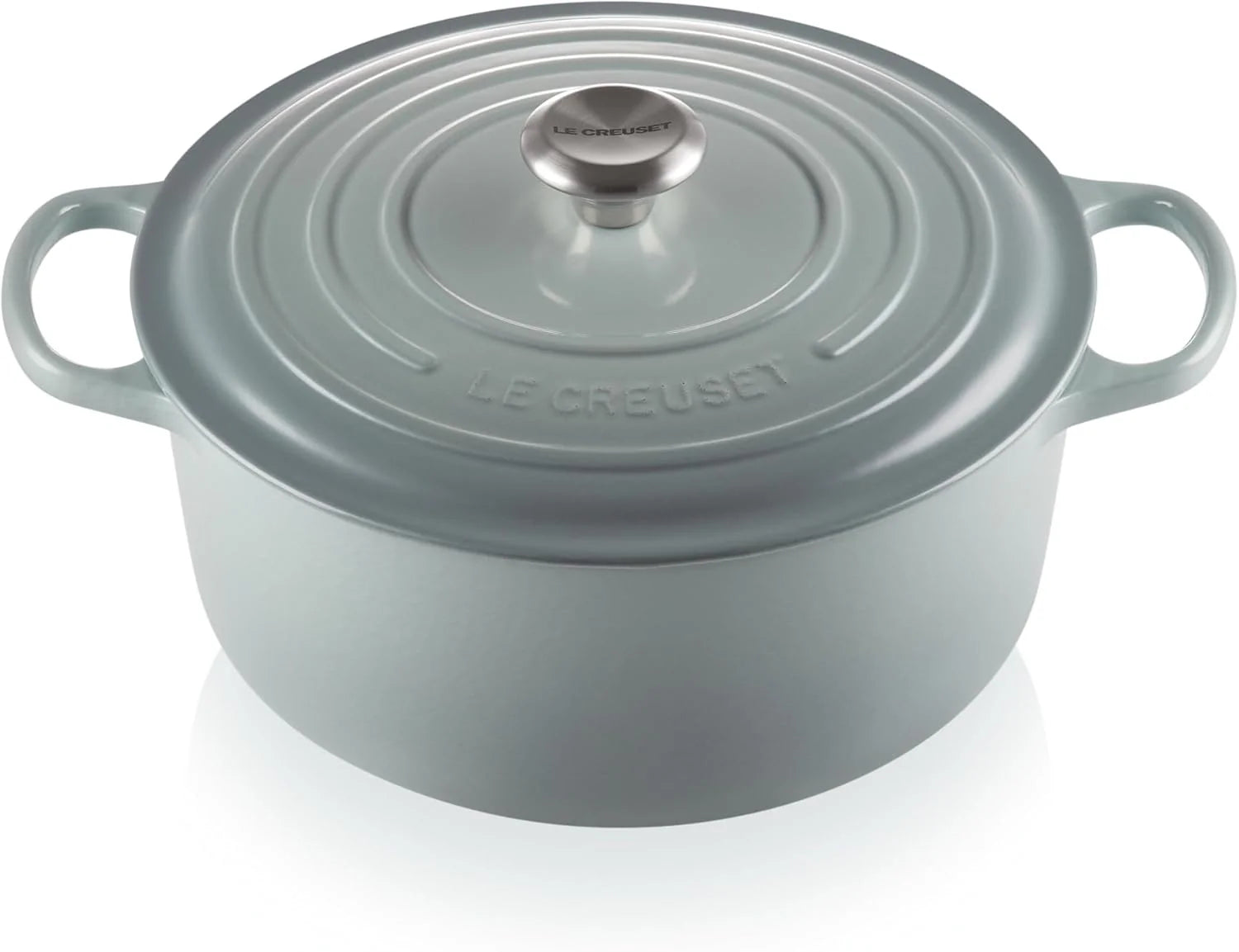 Le Creuset Signature ronde braadpan van geëmailleerd gietijzer, met deksel, 28 cm, 6,7 liter, zeezout(Zeezout/7.25 Qt/Oven)