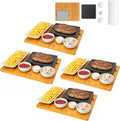 Lavasteen steakplank, serveerplaat, bamboeplank met Hot Stone grill, steak-grillplaat, steenplaat, tafelgrill, grillset