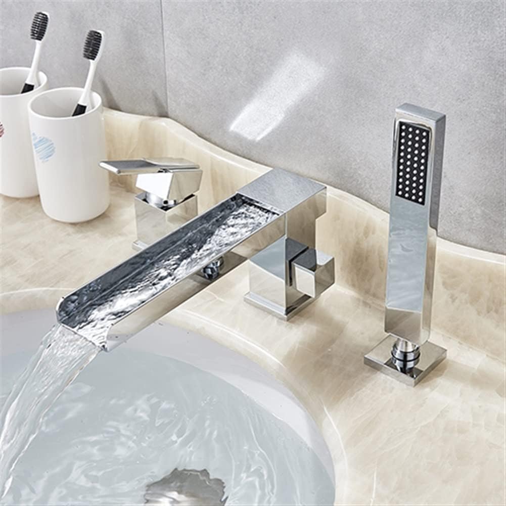 Kranen, Wastafelmengkraan Wastafelkranen, Messing Badkamerkraan Wastafels Mixer Vanity Kraan, Draaibare Uitloop Op Het Bad Gemonteerde Warm En Koud Water Wastafelkraan Voor Badkamer Keuken
