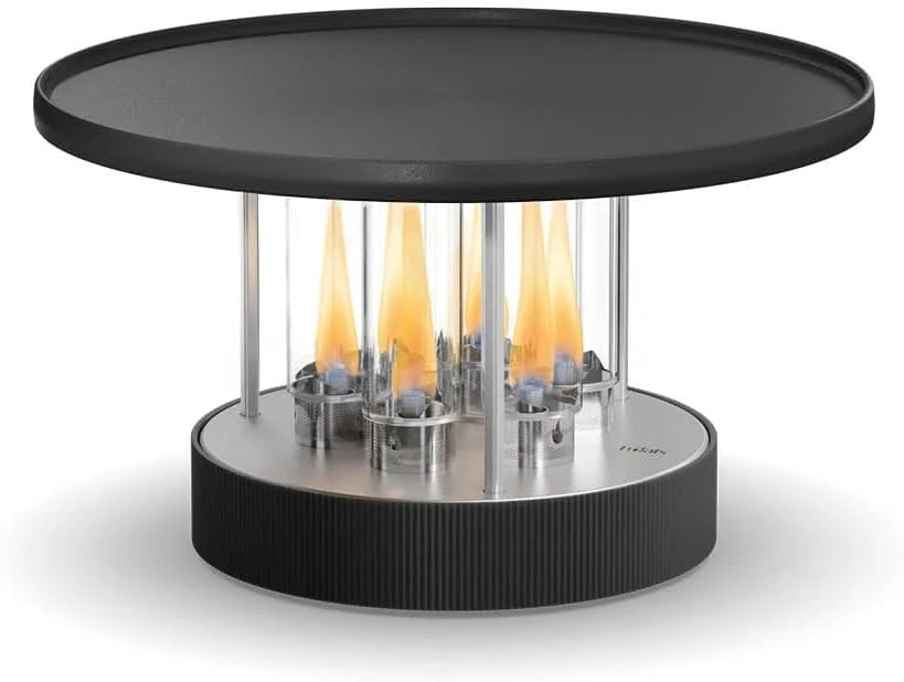 höfats - CIRCLE 35 Tafelgrill Pro met pannenset - Indoor  Outdoor Plancha Grill - Tot 4 uur plaatsonafhankelijke barbecue zonder stroom en kolen, traploze temperatuurregeling - Ø 35 cm(35/Tafelbarbecue)