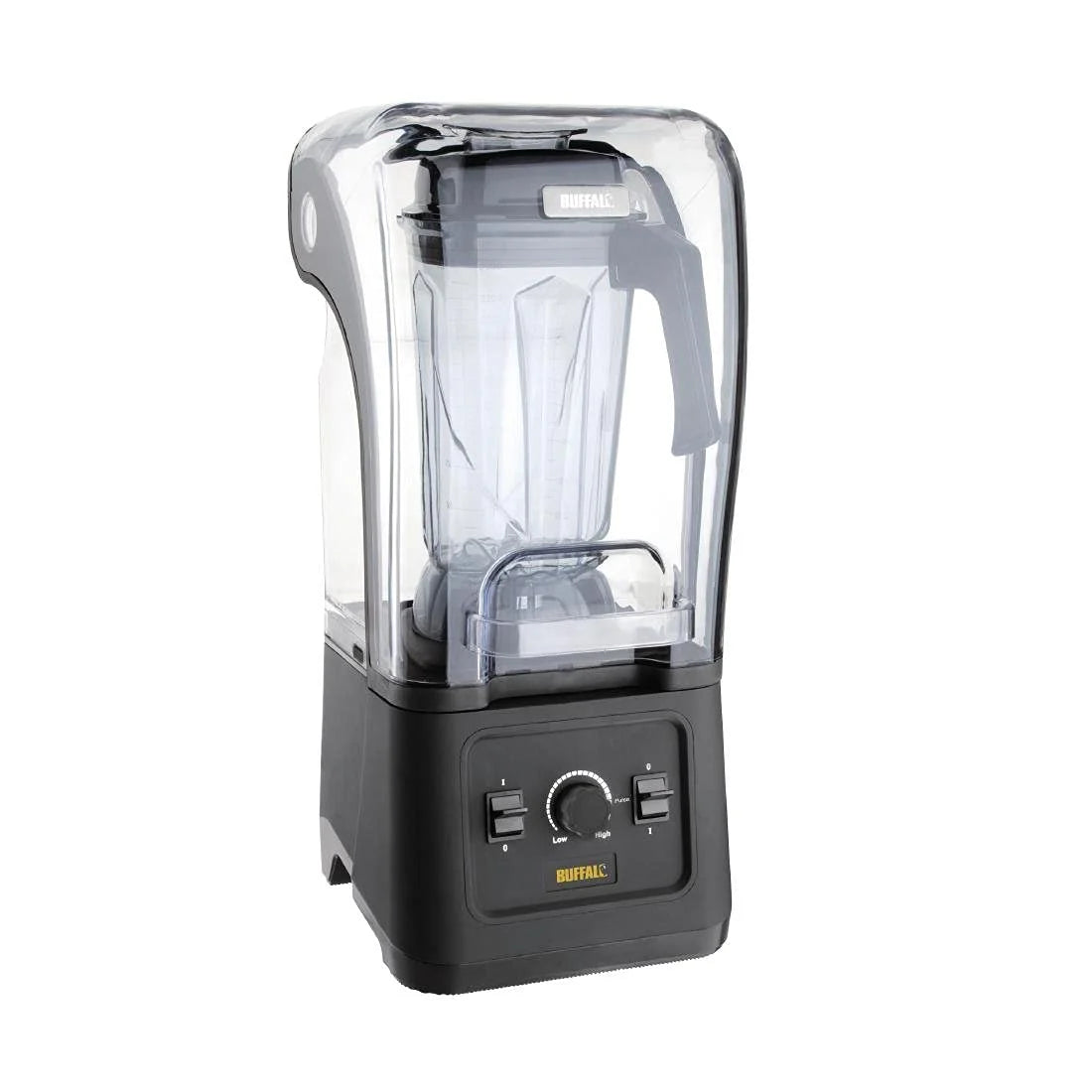 Buffalo 1,68 kw krachtige professionele staafmixer met geluidsbehuizing 2,5 liter / 88 ounce | bpa-vrij plastic | motor met variabele snelheid | dr825