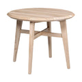 "Ronde Houten Tafel met Licht Eiken Afwerking"