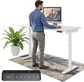 Ergotopia Desktopia One in hoogte verstelbaar bureau, elektrisch bureau, in hoogte verstelbaar, TÜV-getest, 180 x 80 cm(Frame: wit - tafelblad: wit/120 x 65 cm)