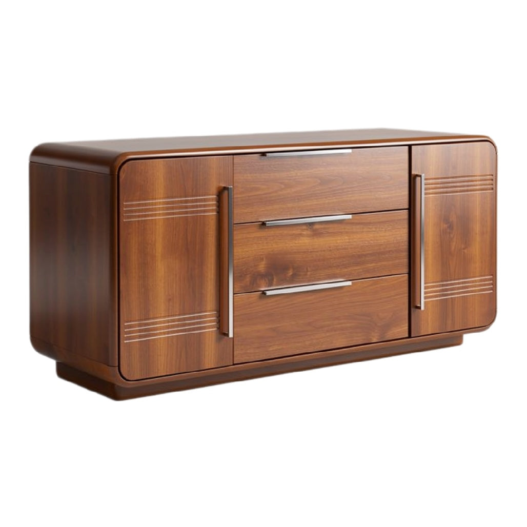 Moderne Houten Dressoir met Drie Lade en Strakke Randen