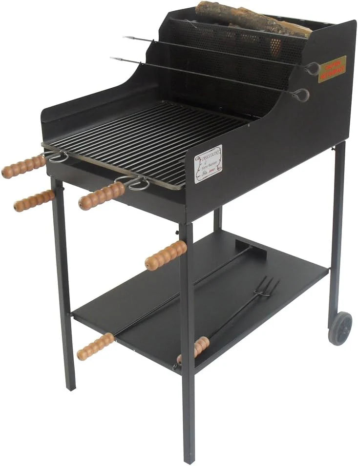 cruccolini BA4 tafelgrill houtskool zwart grill en steakpan