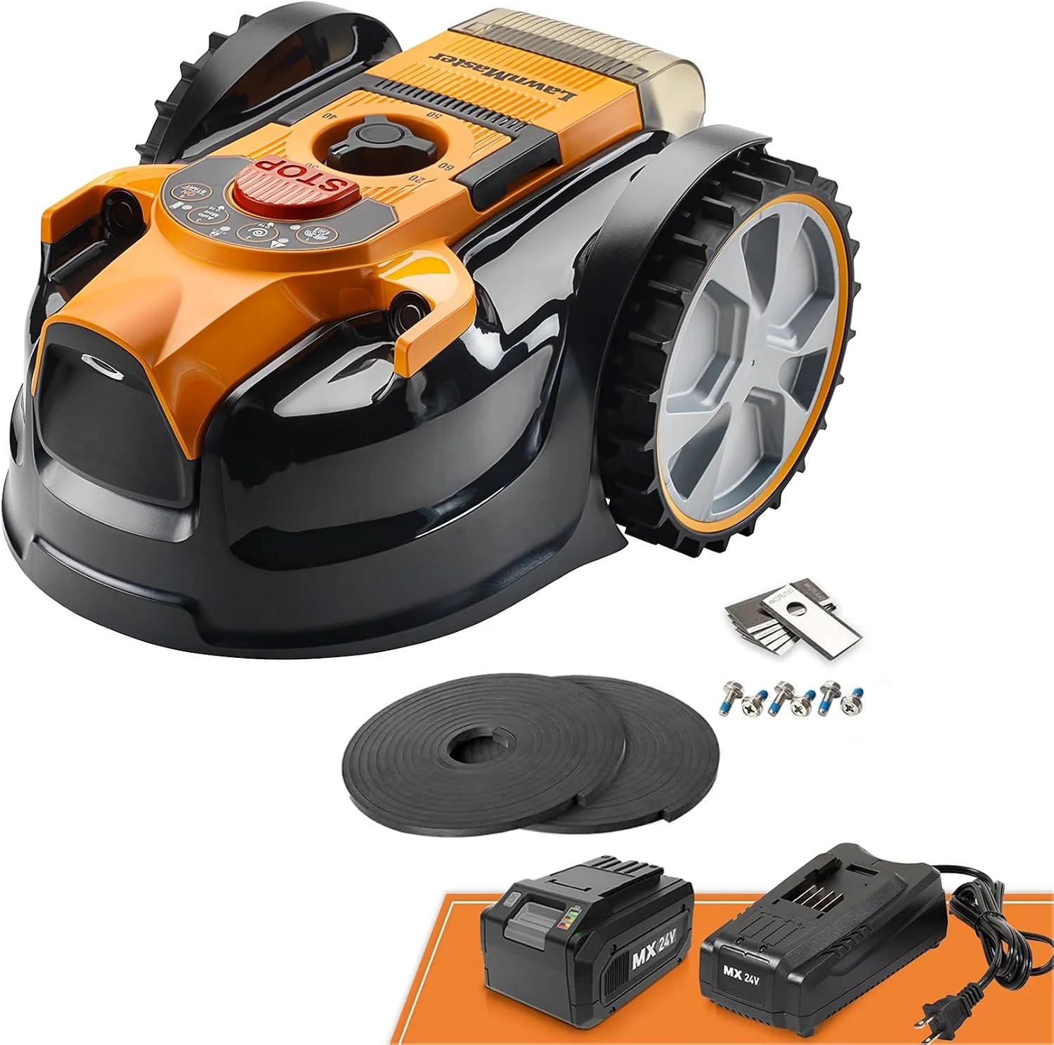 Lawnmaster OcuMow®16 kabelloze maairobot voor gazons tot 200 m², obstakelvermijdende, geruisloze maairobot zonder begrenzingskabel VBRM16 Plus