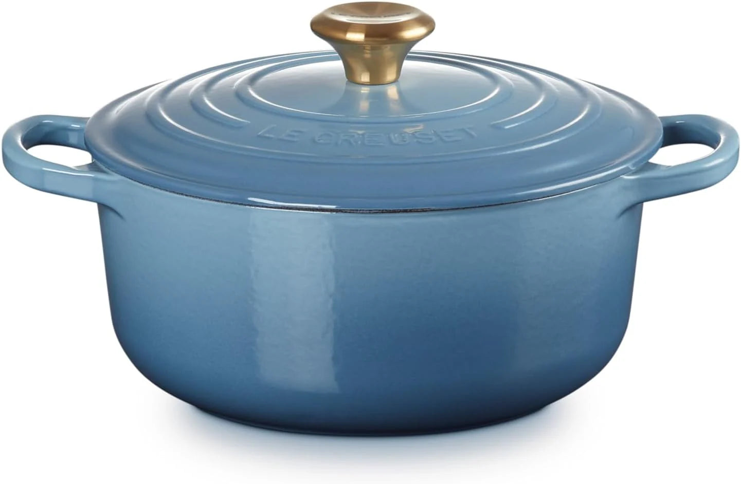 Le Creuset Braadpan Rond in Geëmailleerd Gietijzer, 20 cm, 2,4 L, Chambray, 21177204344441