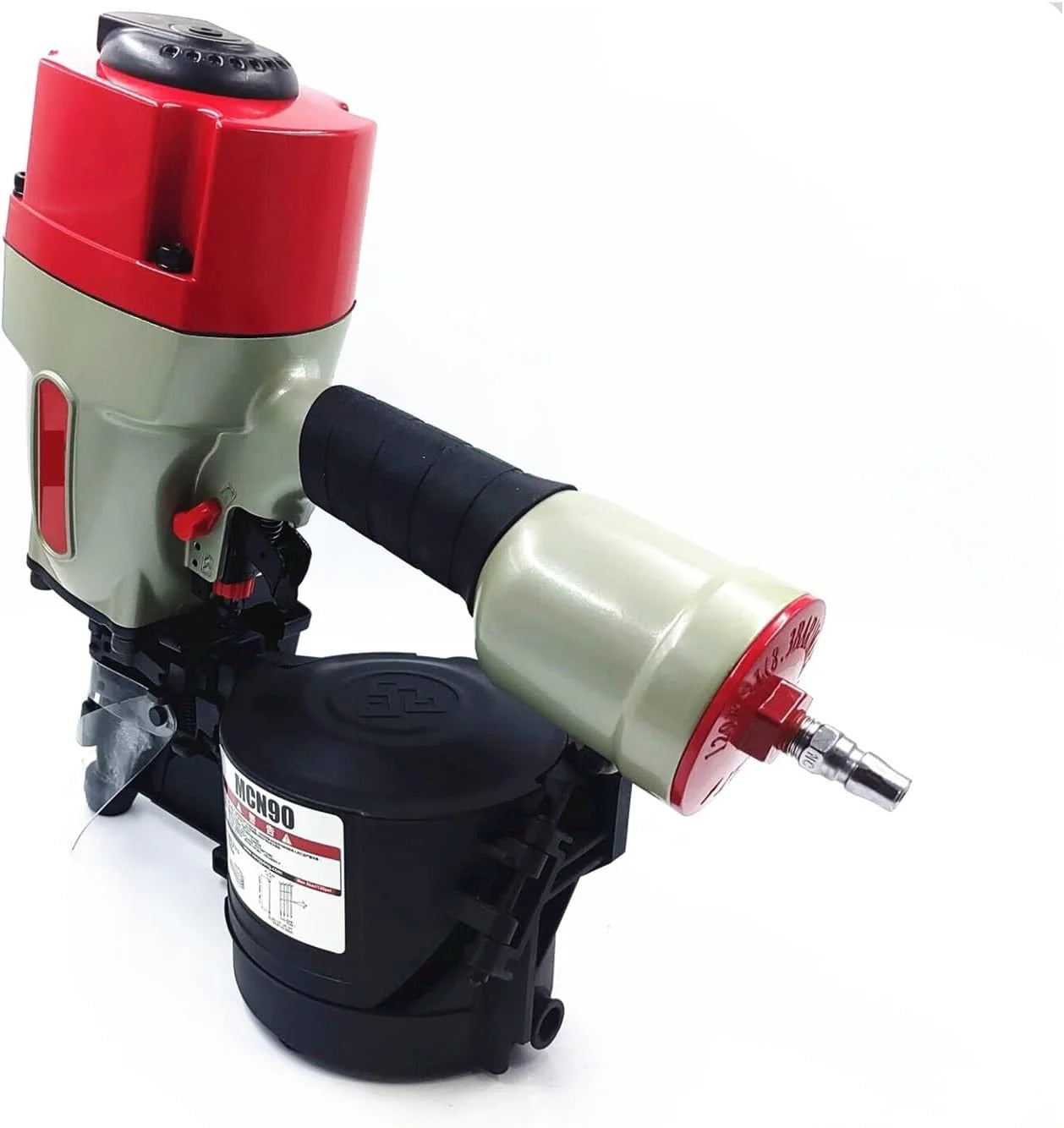 MCN90 Pneumatische framing tacker - Lichtgewicht tacker met rolnagels voor houtbewerking en palletbouw - Robuust industrieel gereedschap voor snelle en nauwkeurige nageltoepassing