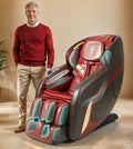 GLOBAL RELAX® | KRONOS Limited Edition 5D Massagestoel | Zwart | Druktherapie, Aromatherapie, Lichttherapie, Thermotherapie, 3D Blauw geluid | Zwaartekracht  Zero Space(KENSHO ROOD)