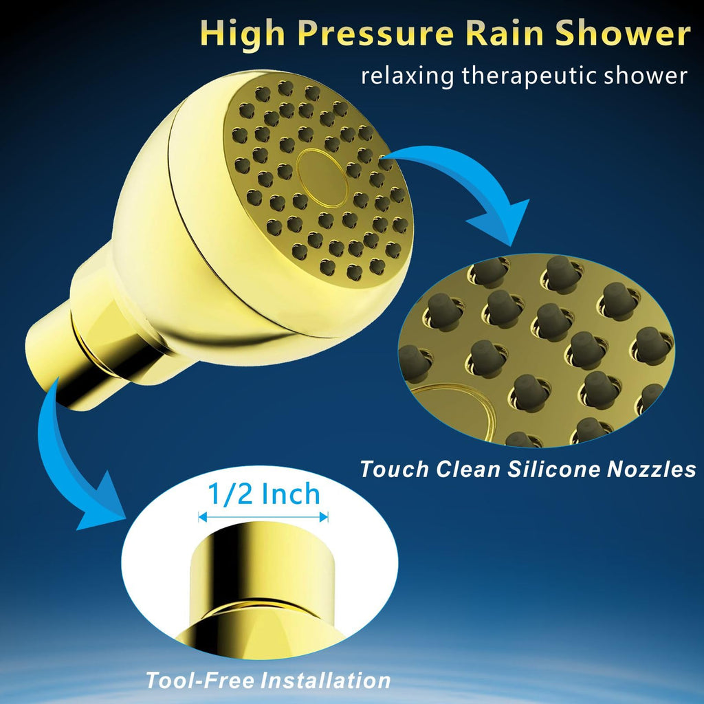 10 Pack High Pressure Shower Head - Powerful Bathroom Pressure Boosting Showerhead - Perfect Universal Replacement for Rain Shower Heads(Chrome)