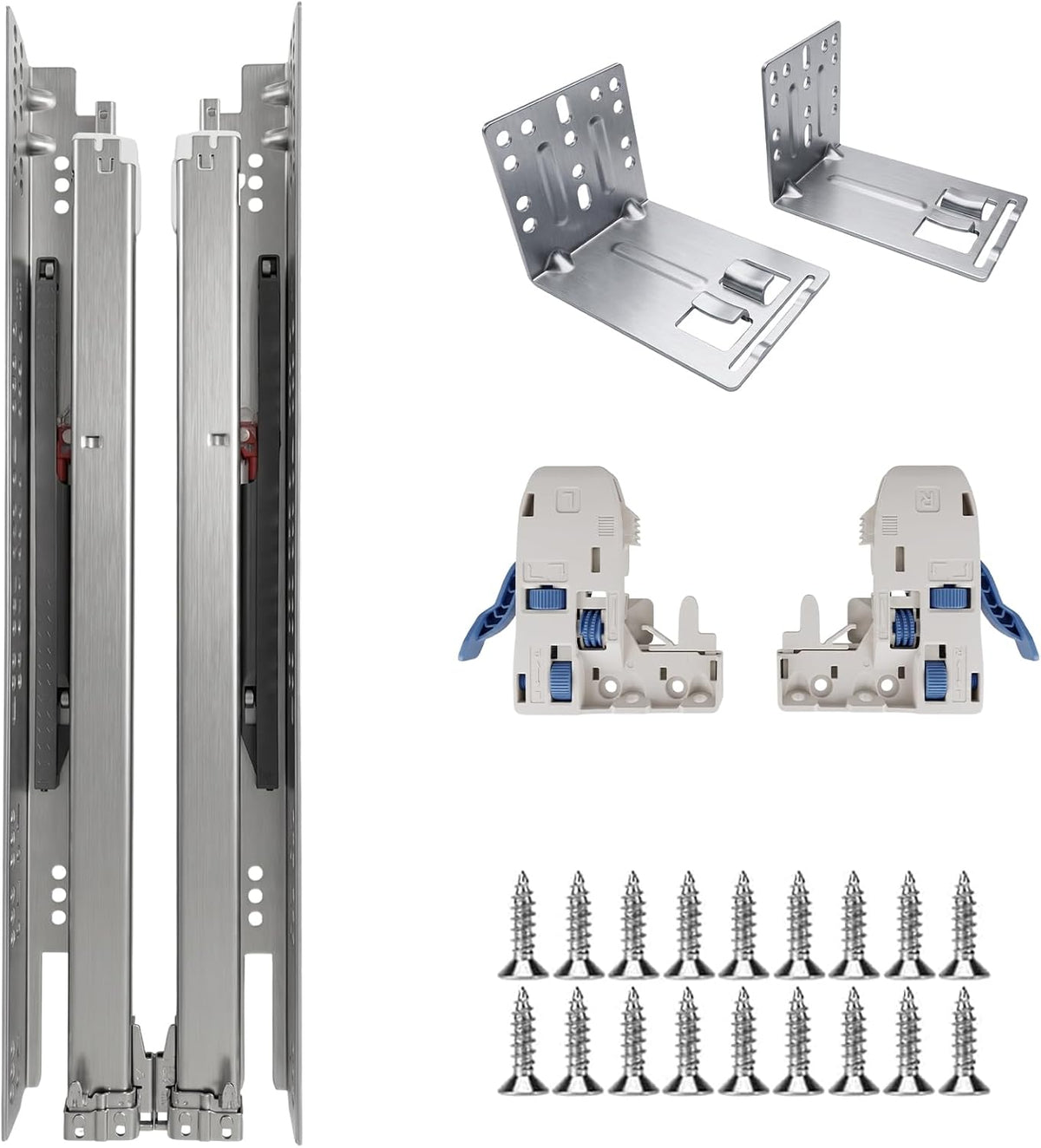6 Pair 15 Inch (381mm) Undermount Soft Close Drawer Slides