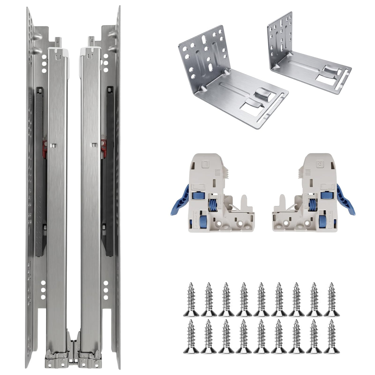 6 Pair 15 Inch (381mm) Undermount Soft Close Drawer Slides