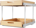2 Tier Pull Out Drawers for Cabinets 18"W x 21"D, Farmeless&Farme