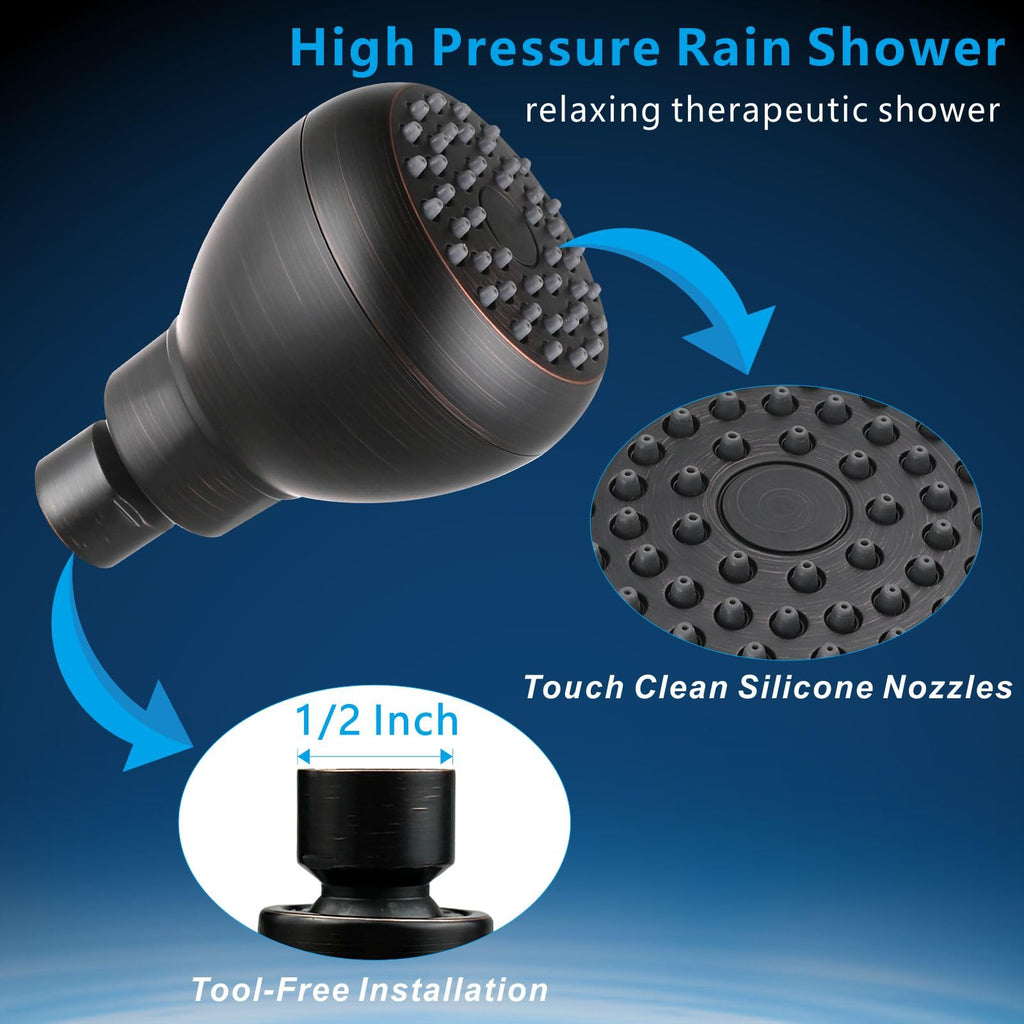 10 Pack High Pressure Shower Head - Powerful Bathroom Pressure Boosting Showerhead - Perfect Universal Replacement for Rain Shower Heads(Chrome)
