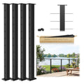 4 Pack 36" Modular Swageless Cable Railing Level Post for Decks