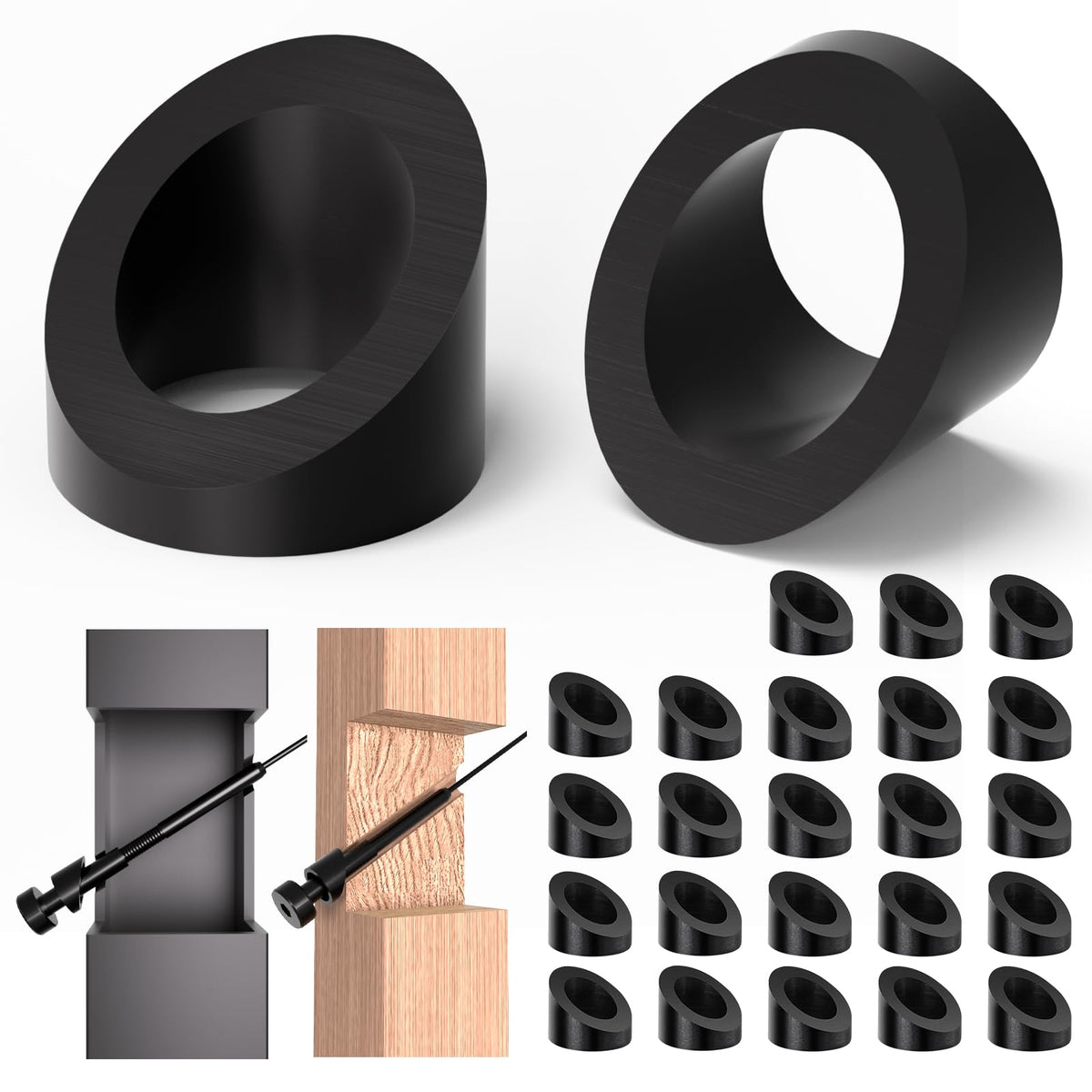 36" All Black Side Mount Stair Cable Railing Post Kits, 3 Pack Space-Saving Fascia Mount Stair Railing System Includes Side Mount Posts, 167FT Cable, 20 Swageless Patent Tensioner (No Handrail)