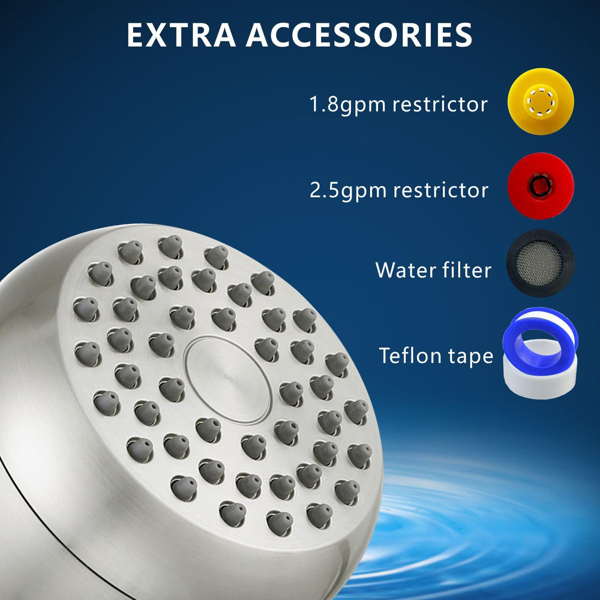 10 Pack High Pressure Shower Head - Powerful Bathroom Pressure Boosting Showerhead - Perfect Universal Replacement for Rain Shower Heads(Chrome)