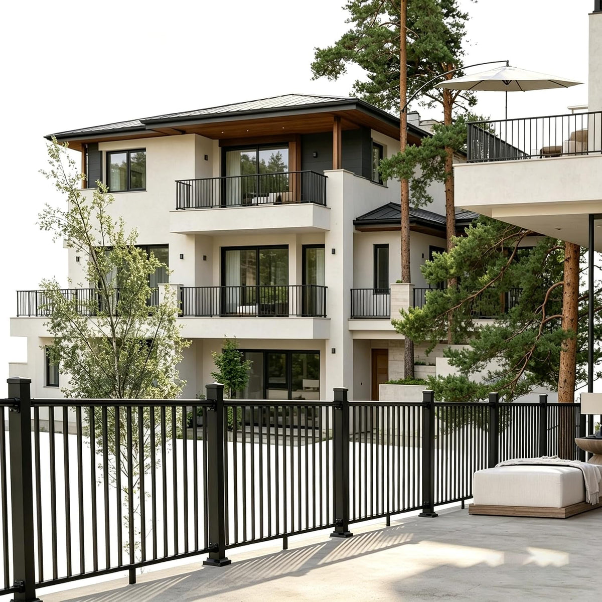 2ft Deck Railing Kit for Deck, Porch, Patio, Balcony