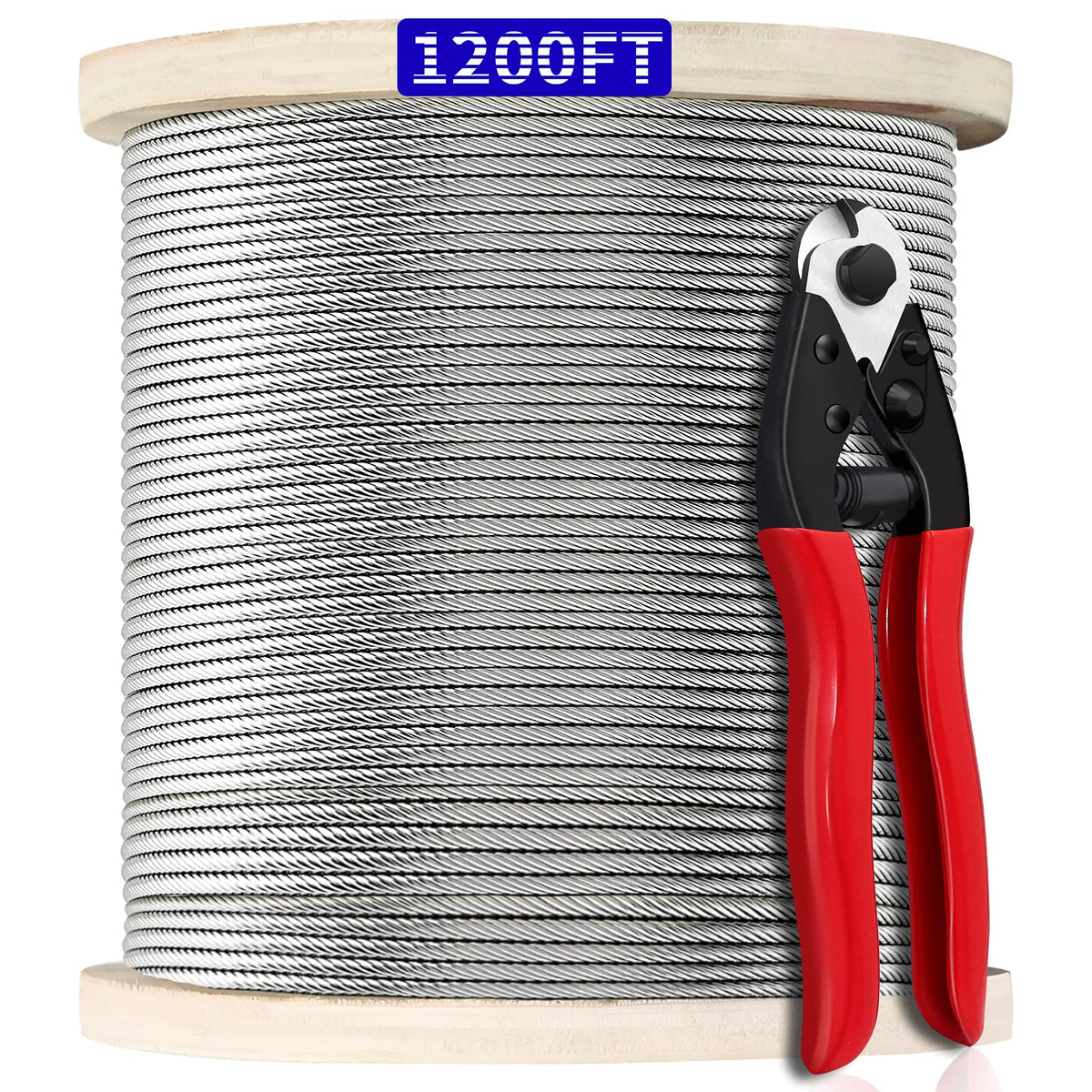 1000FT 1/8" T316 Stainless Steel Cable, Wire Rope Aircraft Cable