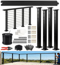 12FT-20FT Cable Railing System Post Kit with Handrail - 4PC 36" Level Posts