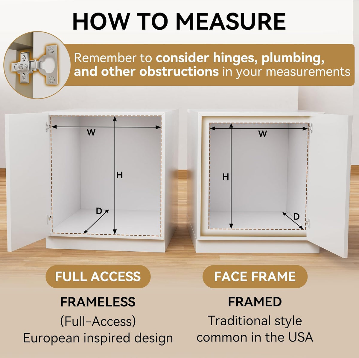 2 Tier Pull Out Drawers for Cabinets 18"W x 21"D, Farmeless&Farme