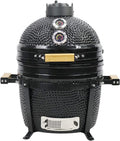 YNNI KAMADO TQ0015BL 15.7" Vrijstaande Kamado, Grill, ZWART, BBQ, Keramiek, Ei, Roker, TQ0015BL