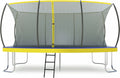 Zero Gravity TÜV goedgekeurde rechthoekige trampoline incl. ladder, veiligheidsnet en montagevideo, met gewatteerde randafdekking, buitentrampoline voor kinderen  volwassenen(427x305cm / 15x10ft)