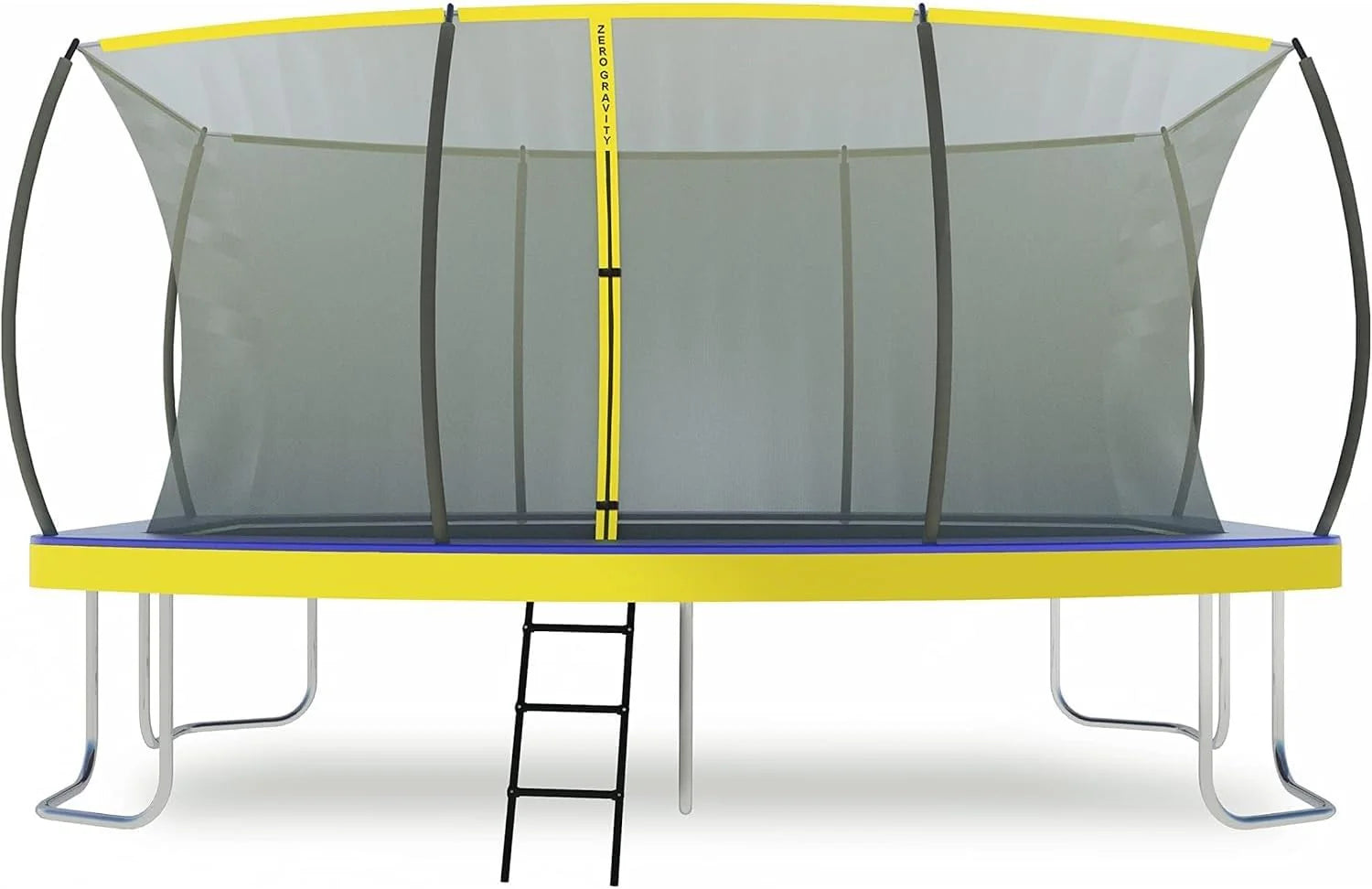 Zero Gravity TÜV goedgekeurde rechthoekige trampoline incl. ladder, veiligheidsnet en montagevideo, met gewatteerde randafdekking, buitentrampoline voor kinderen  volwassenen(427x305cm / 15x10ft)