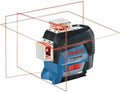 Bosch Professional 12V System bouwlaser GLL 3-80 C (1x accu 12V, rode laser, binnenafwerking, met appfunctie, houder, werkbereik: 30 m, in L-BOXX)(Standaard)