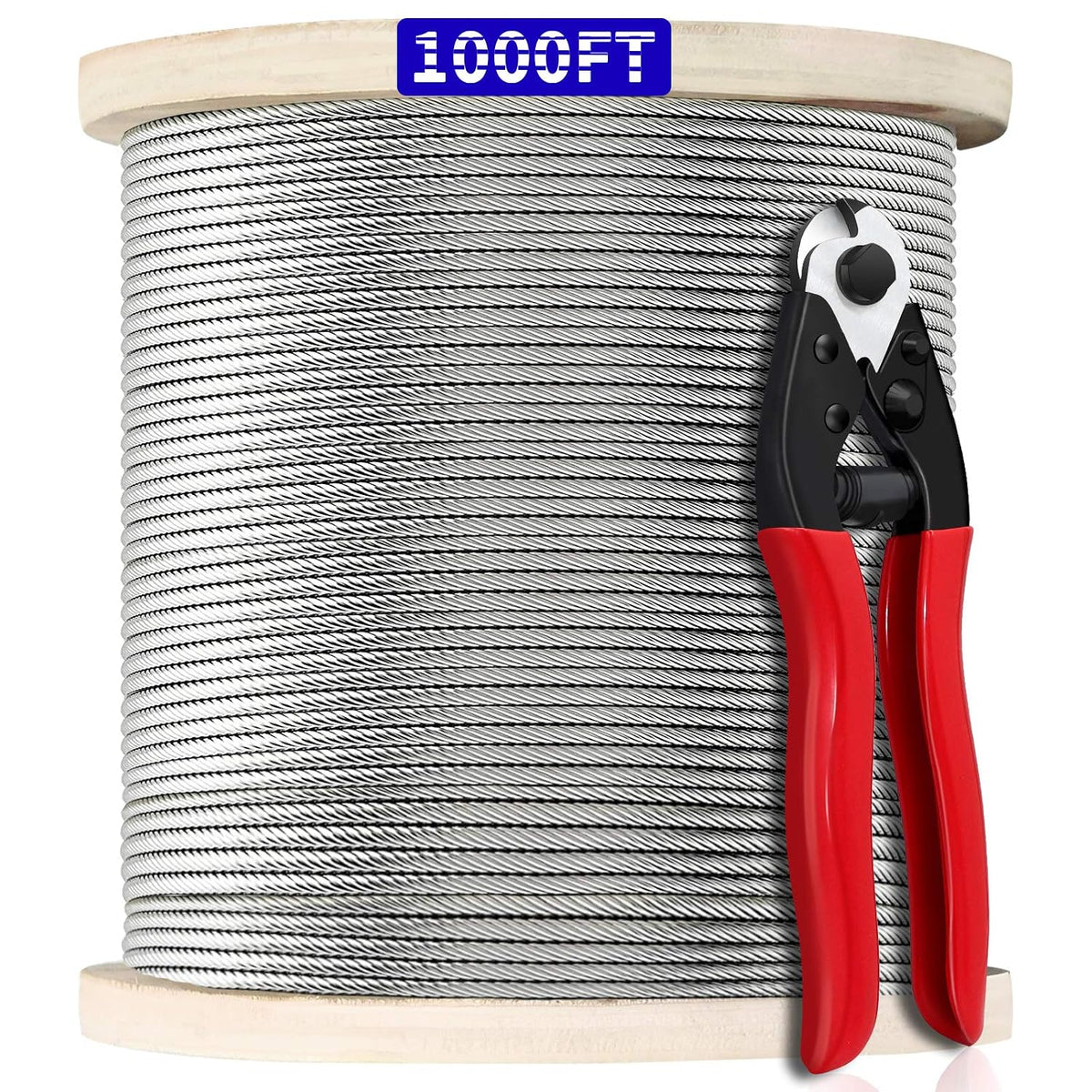 1000FT 1/8" T316 Stainless Steel Cable, Wire Rope Aircraft Cable