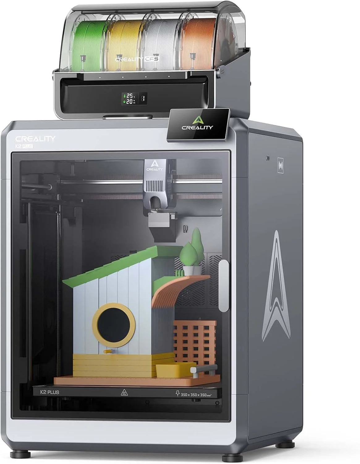 Creality K2 Pro Combo (A) 3D-printer, multicolor 3D-printer met CFS, 600 mm/s hogesnelheidsdruk, dual AI-camera, volledig gemonteerd en automatische nivellering, 300 x 300 x 300 mm printvolume(K2 Plus Combo)