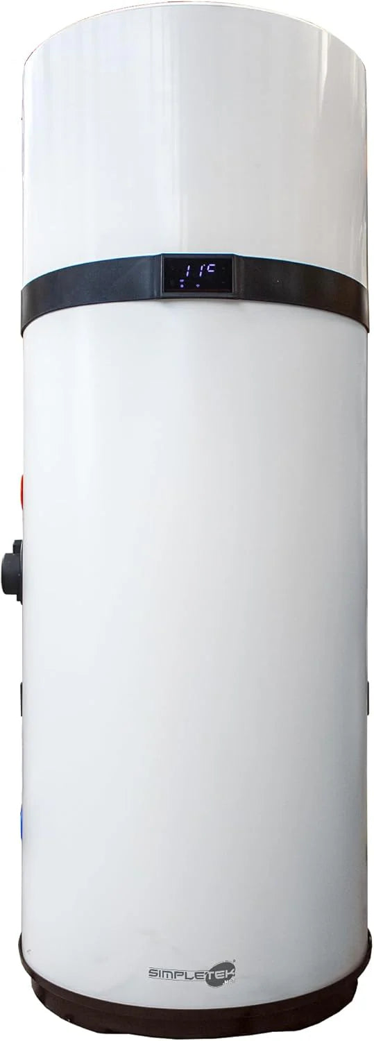 SIMPLETEK - Boiler 200 l met geïntegreerde warmtepomp, elektrische doorstroomboiler voor zonnepanelen 1820 W, ideaal voor fotovoltaïsche en milieuvriendelijk thuis
