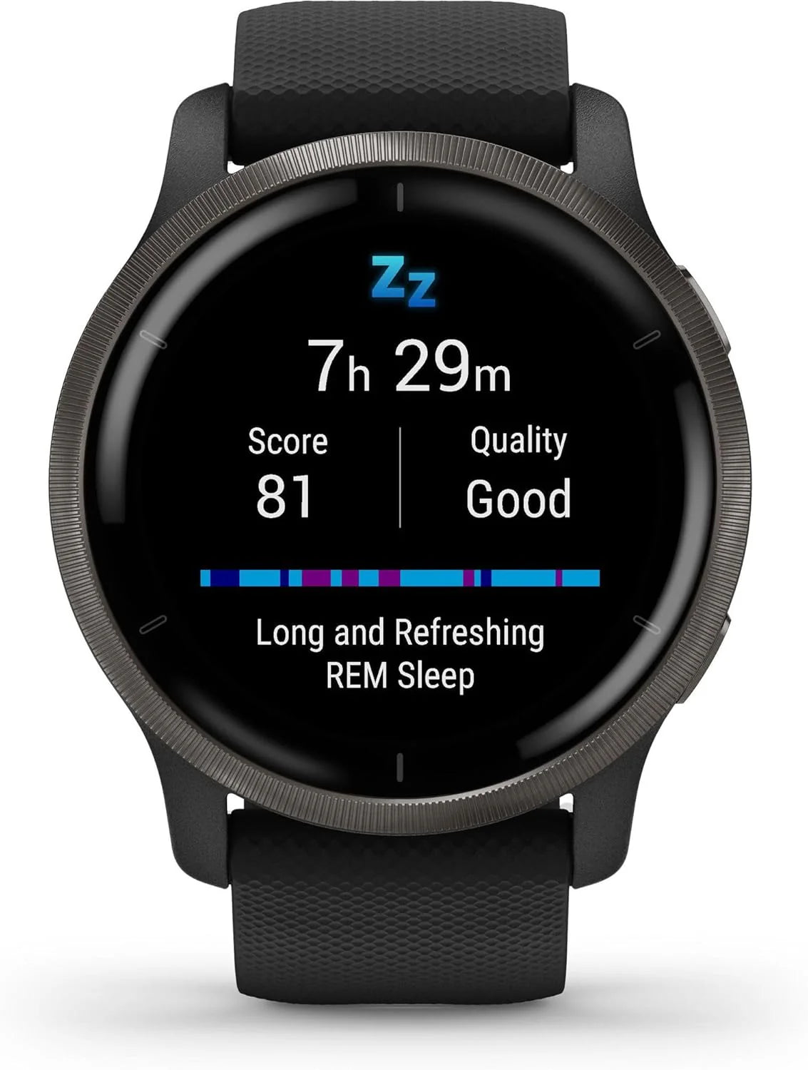 GARMIN Venu 2S, Health Smartwatch, GPS, Slank Design, Ultrascherp, 1,1-Inch AMOLED-Scherm, Gezondheidsfuncties, 25 Sport-Apps, Muziekopslag, Garmin Pay(zwart/Elegant)