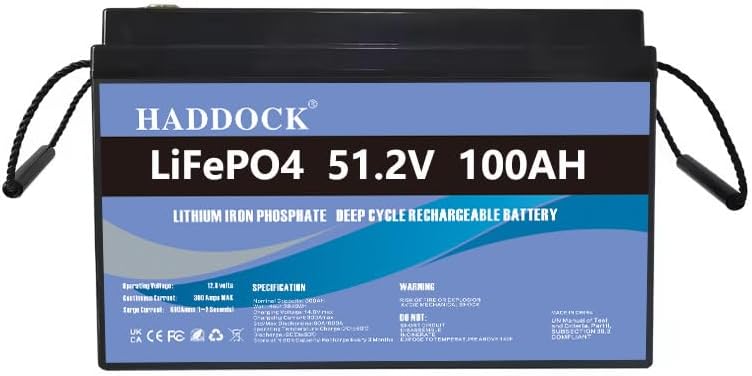 Leisure Batterij，20KWH LiFePO4 accu 48V (51,2 V) 400Ah lithium-ijzerfosfaat, reserveaccu Deep AGM met lage cyclus,Geschikt voor fotovoltaïsche systemen, energieopslagsystemen.(4 stuks 12,8 V 400 AH)(48V (51,2V) 100Ah)
