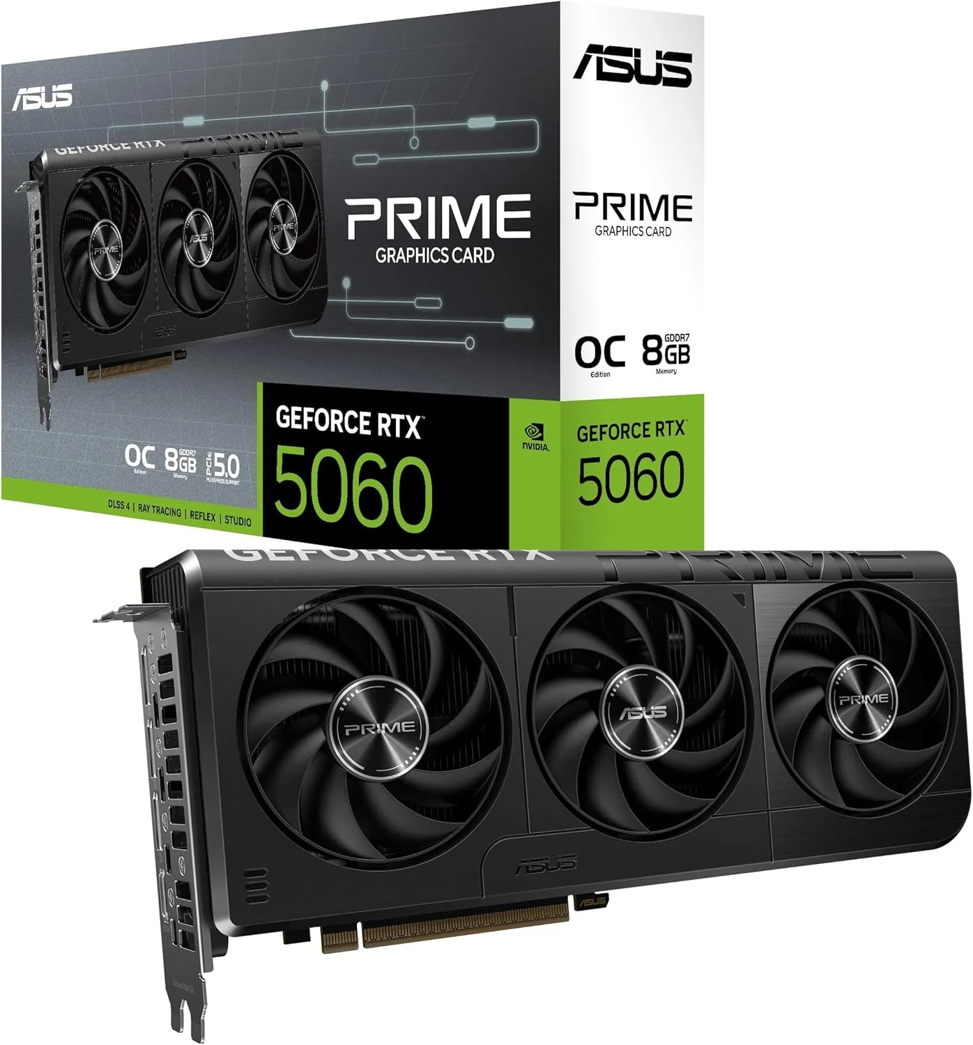 ASUS DUAL GeForce RTX 5060 8 GB GDDR7 OC-editie videokaart DUAL-RTX5060-O8G(PRIME RTX5060)