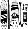 Roc Opblaasbaar Stand Up Paddle Board (6 inch dik) met premium SUP-accessoires Heavy Duty Comfort Rugzak Kajakbevestiging en meer | Wide Stance Non-Slip Deck(Multi)