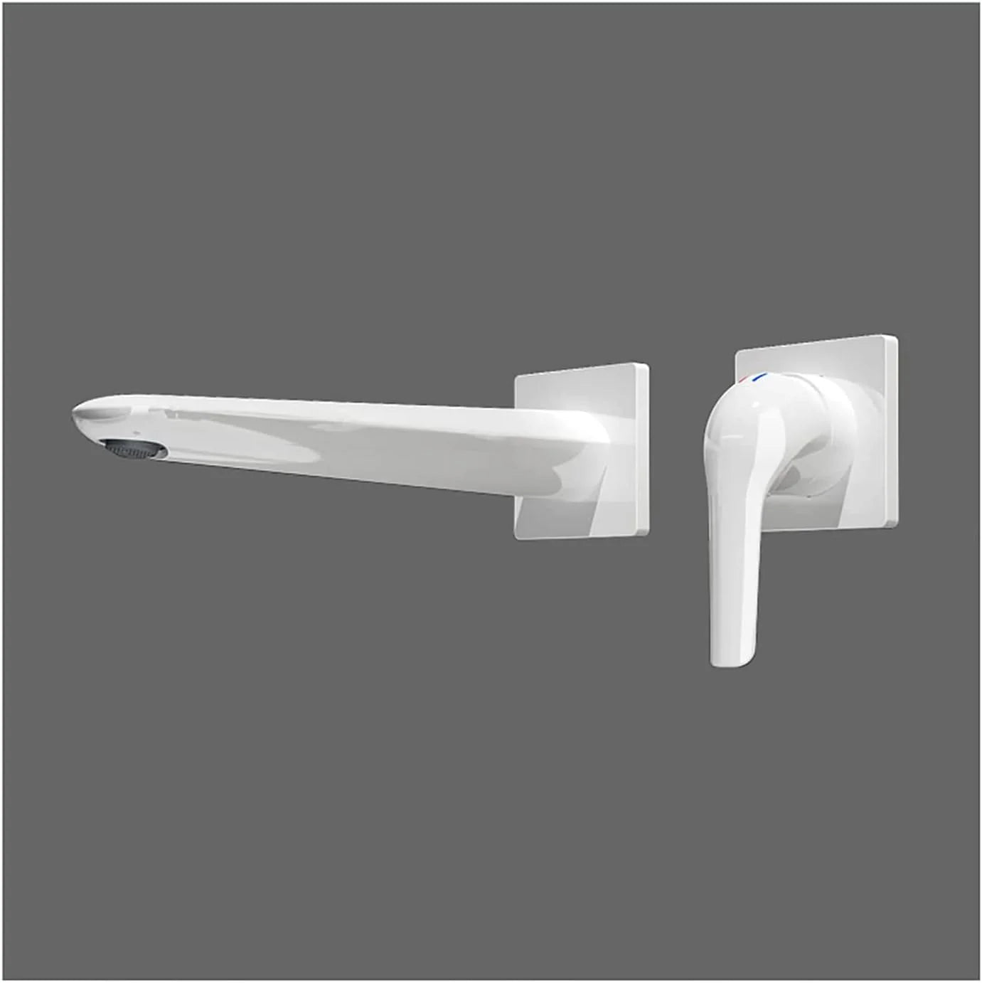 Badkamerkraan 2 Gaten Badkamer Wastafel Kraan Enkele Handgreep Wastafelmengkraan Messing Wastafelkraan Wandmontage Toiletkraan, Geborsteld Zirkonium Goud(White)