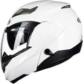 Modulaire motorhelm,DOT goedgekeurd,Full Face Flip Up Motorlocomotief Helm Mofa Crash Bromfiets Bobber Chopper Cruiser Racing Cap,Open Face Helm met dubbel vizier