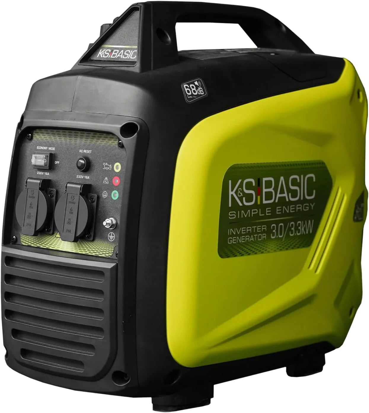 KSB 22i S Inverter-generator, 2000 W, elektronische omzetting, stille lichte benzine-generator, Euro V-motor, 2 x 16 A (230 V) stopcontacten, ECON-modus, geluidsisolatiebehuizing, compact.(33i S/3000W)