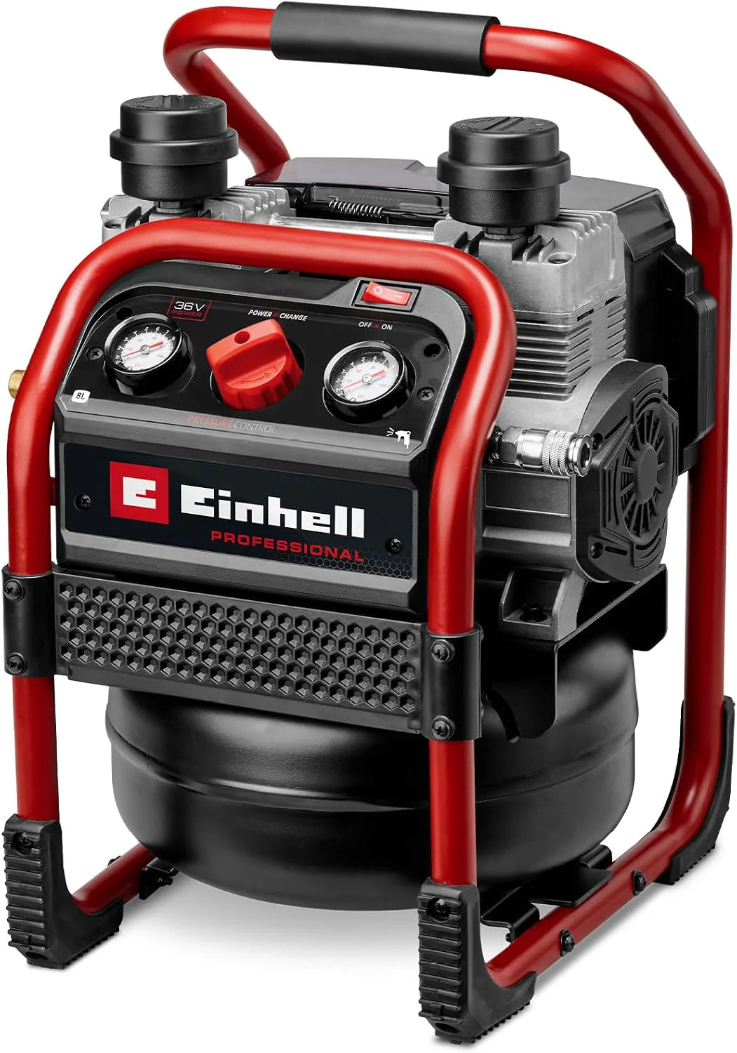 Einhell PROFESSIONAL Accu Compressor SILENZZO 36/210 Power X-Change (36 V, max. 8 bar, inhoud tank: 8 liter, aanzuigcapaciteit: 210 l/min, Manometer, olievrij, bijzonder stil, zonder accu)