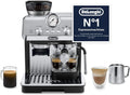 De'Longhi La Specialista Arte EC9155.W, espressomachine met professionele melkopschuimmondstuk, 8 maalstanden, incl. barista-kit, 1550 W, wit(Pistonmachine met bonenmaler/Espressomaschine/roestvrij staal/Zwart)
