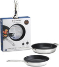 Le Creuset 53801000000000 Koekenpan, 2-delige set, 3-laags roestvrij staal, 24 cm en 28 cm, antiaanbaklaag