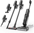 Tineco Floor One S7 Stretch Steam stoomreiniger, draadloze stoomstofzuiger, 2-in-1, 160 °C HyperSteam, 180° plat te leggen, zelfreinigende FlashDry, 80 minuten looptijd, anti-klit-design(Switch S7 Stretch)